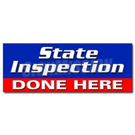 Signmission STATE INSPECTION DONE HERE DECAL sticker law inspector, D-12 State Inspection Done Hr D-12 State Inspection Done Hr